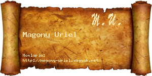 Magony Uriel névjegykártya